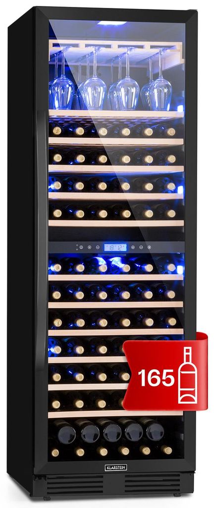 Klarstein Weinkühlschrank, 2 Zonen Getränkekühlschrank, Produktbild 