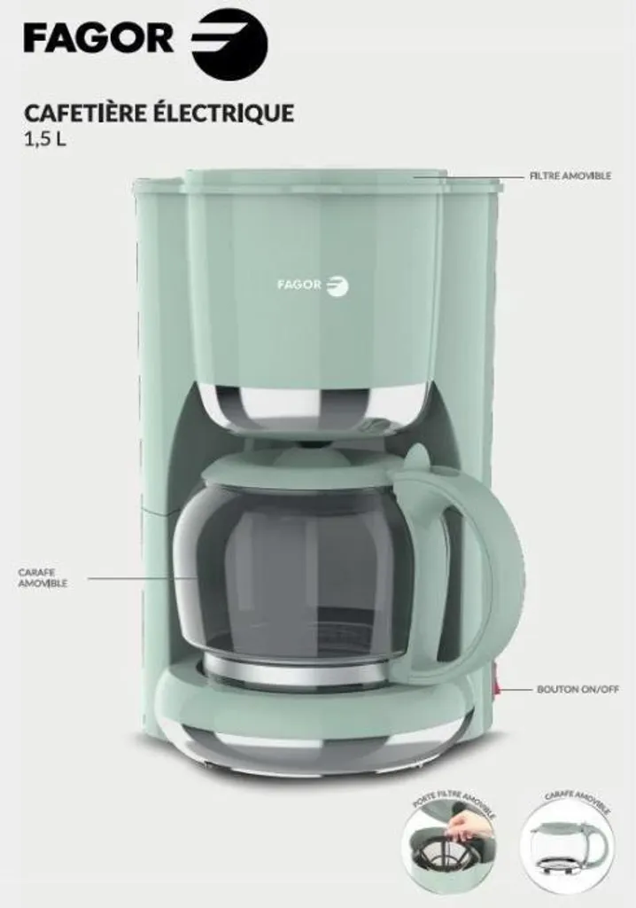 Caffettiera FAGOR FG1560 1.5L: Il Meglio per il tuo Brunch a Casa - 5