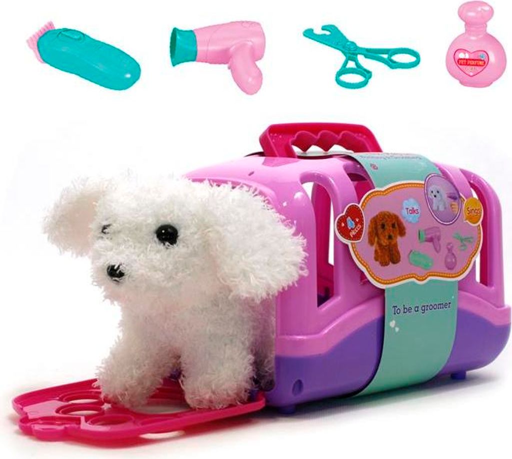Hundefriseur Spielset mit Plüschhund - Pflegekoffer & Produktbild 