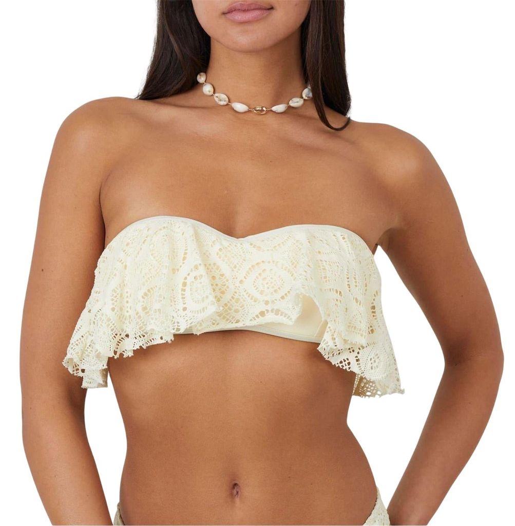 Brave Soul - Bikini Oberteil für Damen, Bandeau GT21038 (38 DE) (Gelb)