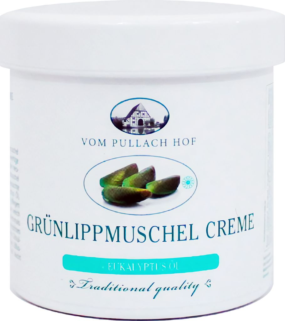 GRÜNLIPPMUSCHEL CREME 250ml mit Eukalyptus-Öl Tannen-Öl Kampfer Hautpflege Hautcreme Balsam Salbe 49