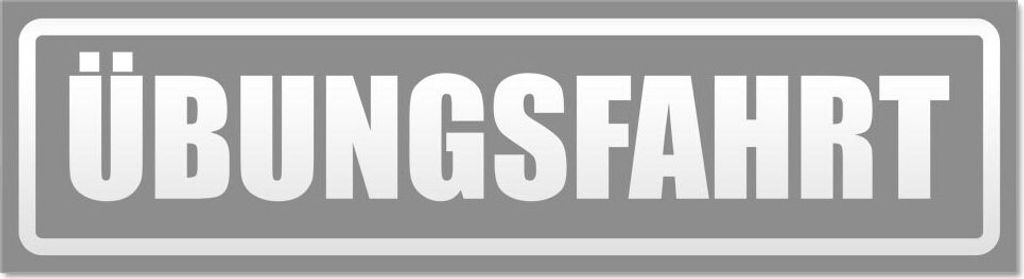 Kiwistar - Autoaufkleber - Grau - 20 x 5,3 cm - Übungsfahrt invertiert - Hinweis Aufkleber Sticker für Auto, Kfz, Fahrrad, PKW, LKW