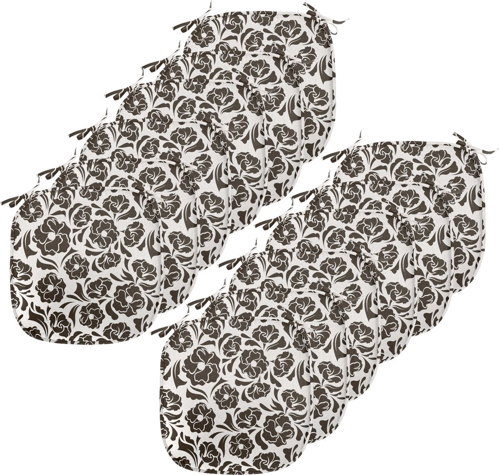 ABAKUHAUS Jahrgang Polster für Esszimmerstühle, Nostalgische Flora-Muster, Dekoratives wasserfestes Kissen mit Riemen für Küchensitze, 40 cm x ...