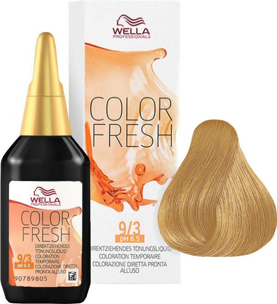Wella Color Fresh, Blond, 9/3, Very Light Blonde/Gold, Produktbild 