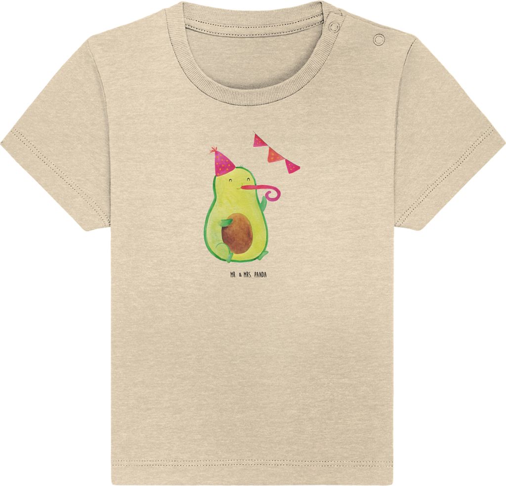 Mr. & Mrs. Panda Organic Baby Shirt Avocado Party 24. - 36. Monat - Natural Raw - Geschenk, Happy Birthday, , Top, Babyshirt, Geburtstag, Avocados,...
