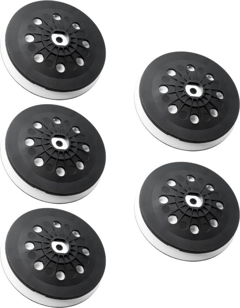 5x Trade-Shop Schleifteller Stützteller Haftteller 125mm für Festool ETS EC 125, LEX 125 Exzenterschleifer ersetzt ST-STF-LEX 125/90/8-M8 W-HT, 4...