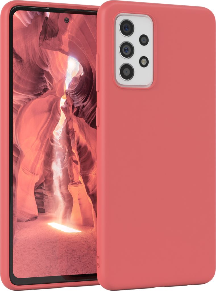 EAZY CASE - TPU Hülle für Samsung Galaxy A72 / A72 5G, TPU Case stoßfeste Handyhülle, weiches Cover mit Kameraschutz, Silikonhülle in Rot