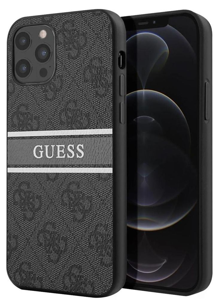 Guess, Schutzhülle für Apple iPhone 12 Pro Max Stripe, Grau Produktbild 