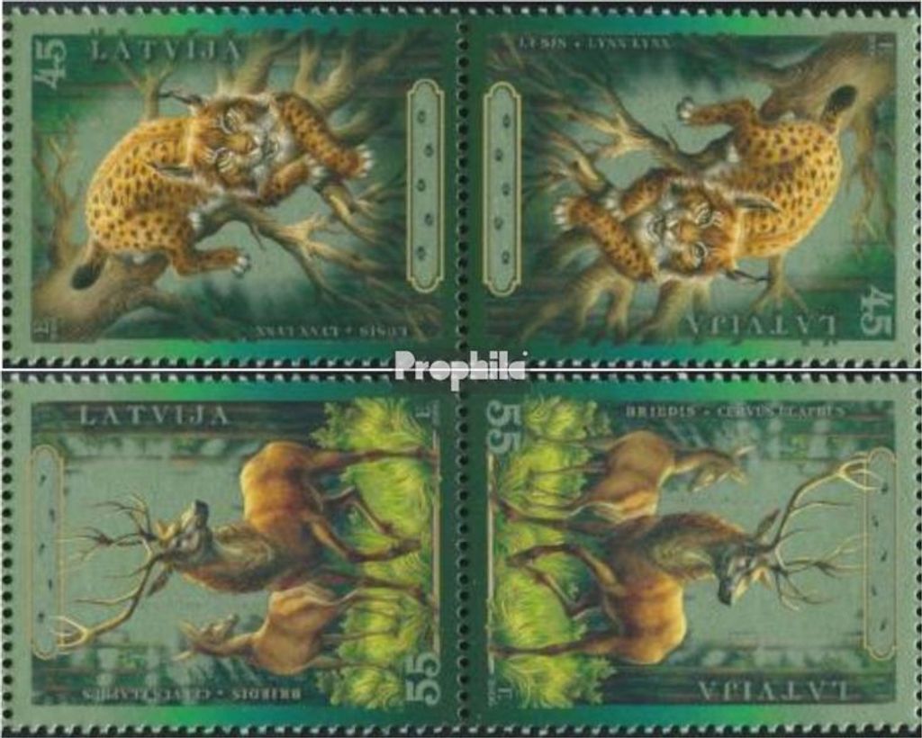 Briefmarken Lettland 2006 Mi 682A K-683A K (kompl.Ausg.) Kehrdruckpaar postfrisch Fauna