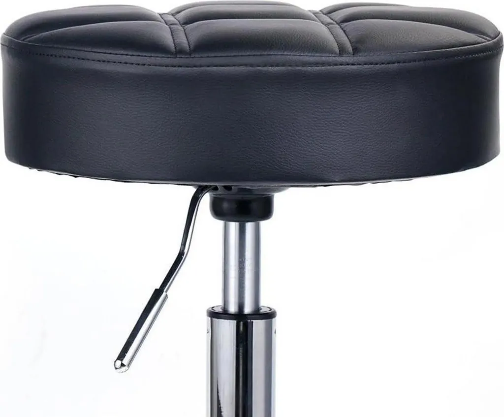 Tabouret à roulettes réglable noir Leader Accessories - 4
