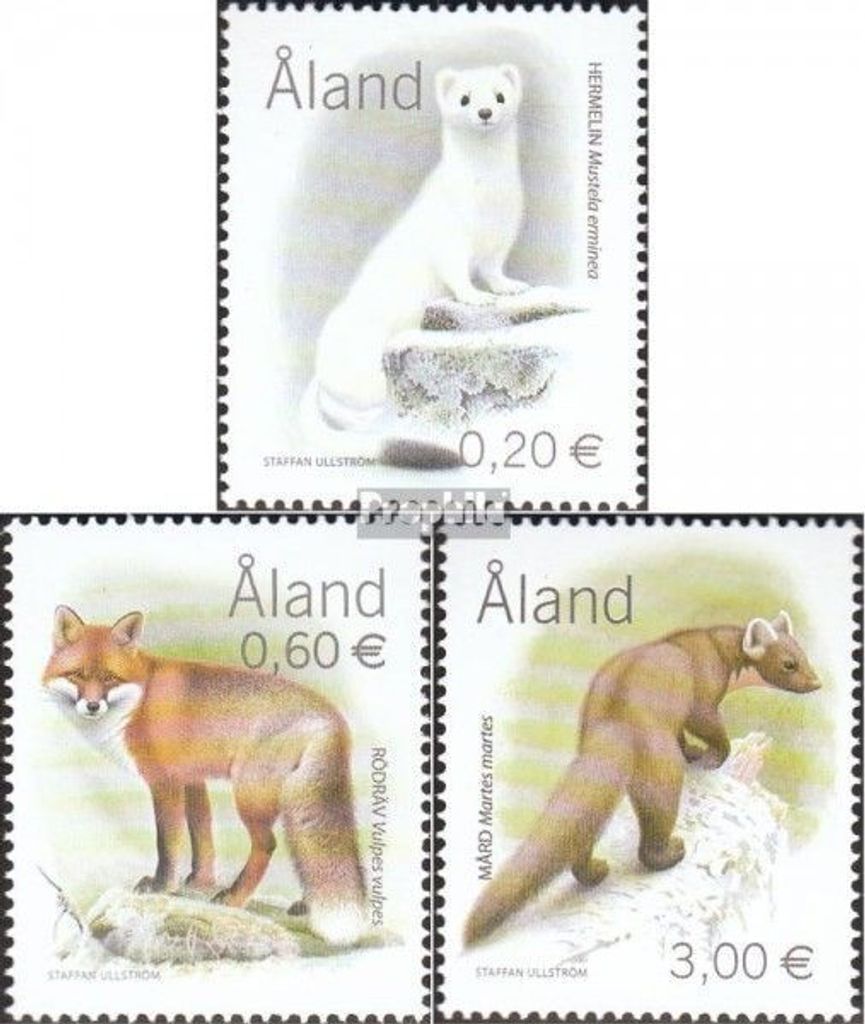 Briefmarken Finnland - Aland 2004 Mi 229-231 (kompl.Ausg.) postfrisch Einheimische Raubtiere