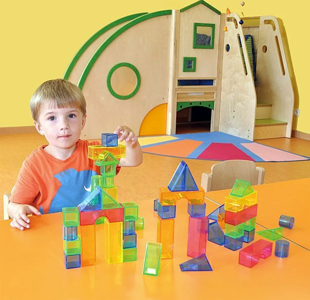 Briques de construction incassables avec boîte de rangement, 51 pcs