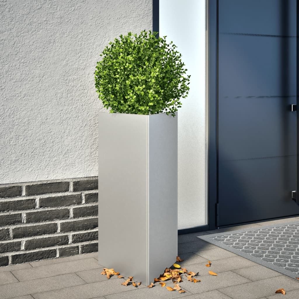 Maison Exclusive - Pflanzkübel 2 Stk. Dreieckig 40x34,5x75 cm Verzinkter Stahl