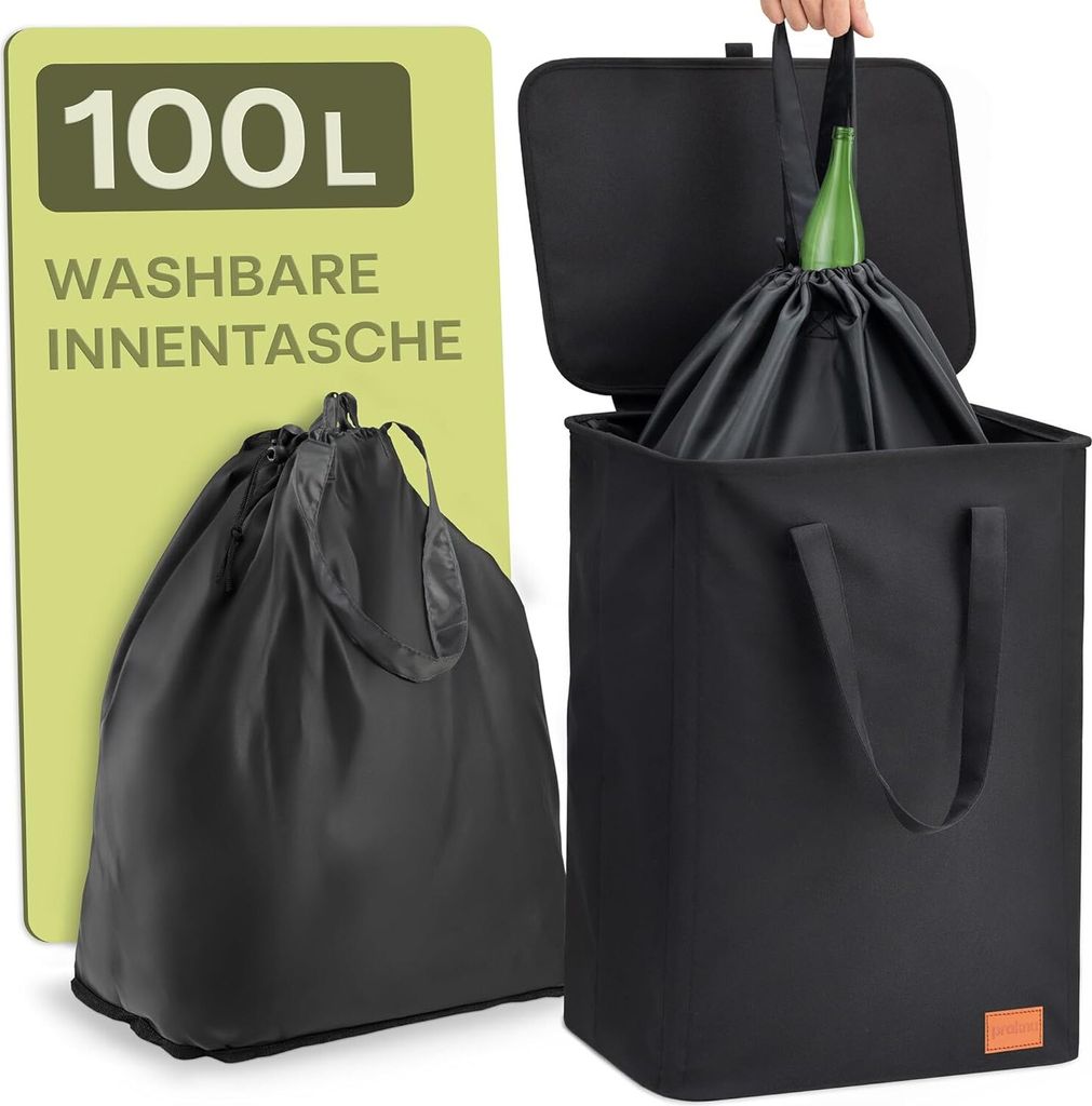 Praknu 100L Pfandflaschen Sammelbehälter Groß – Produktbild 