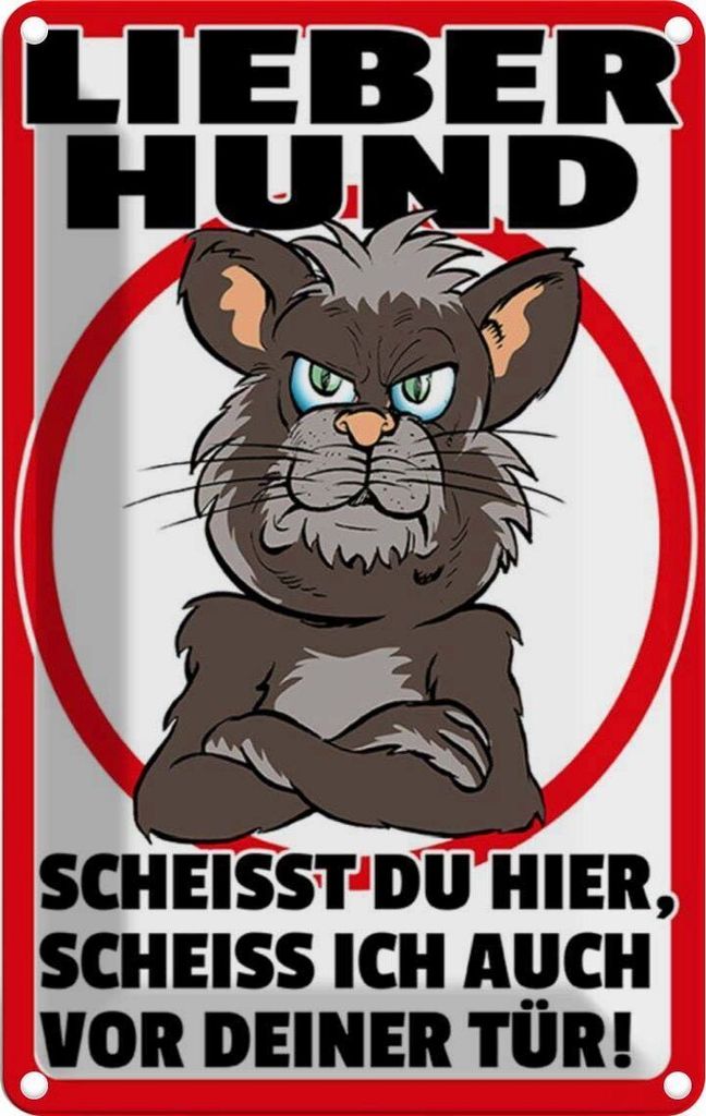 vianmo Blechschild 30x20 cm lieber Hund scheißt Du hier Tier Haustier