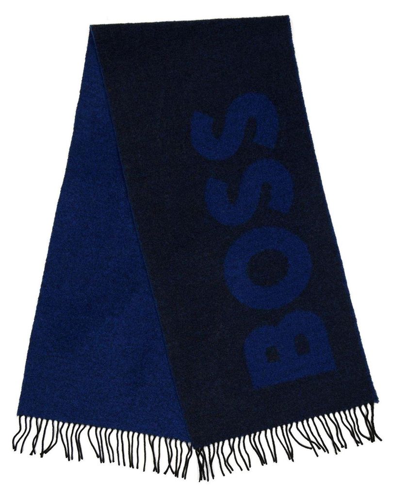 Boss - Schal für Herren, Mittelschwer, Wolle GT14725 (Einheitsgröße) (Dunkelblau)