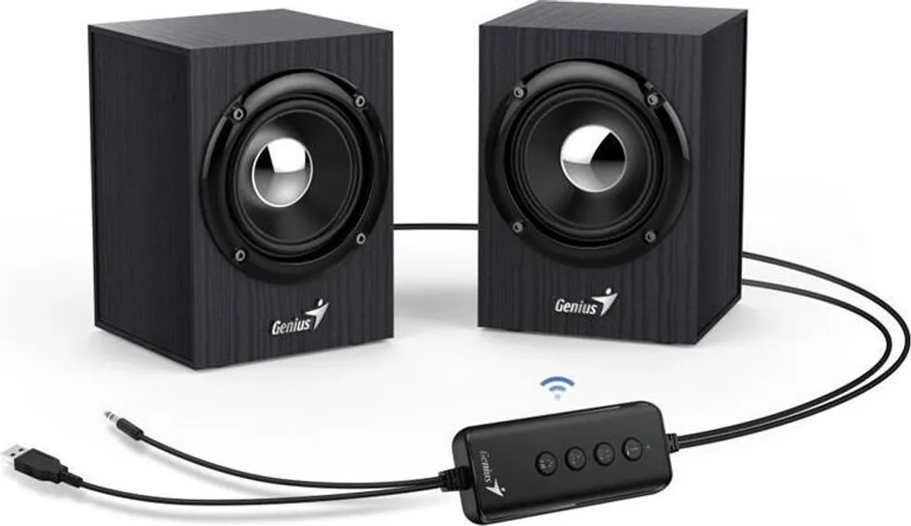 Speaker Bluetooth Genius SP-HF385BT Legno - Audio Stereo 2.0 4W
