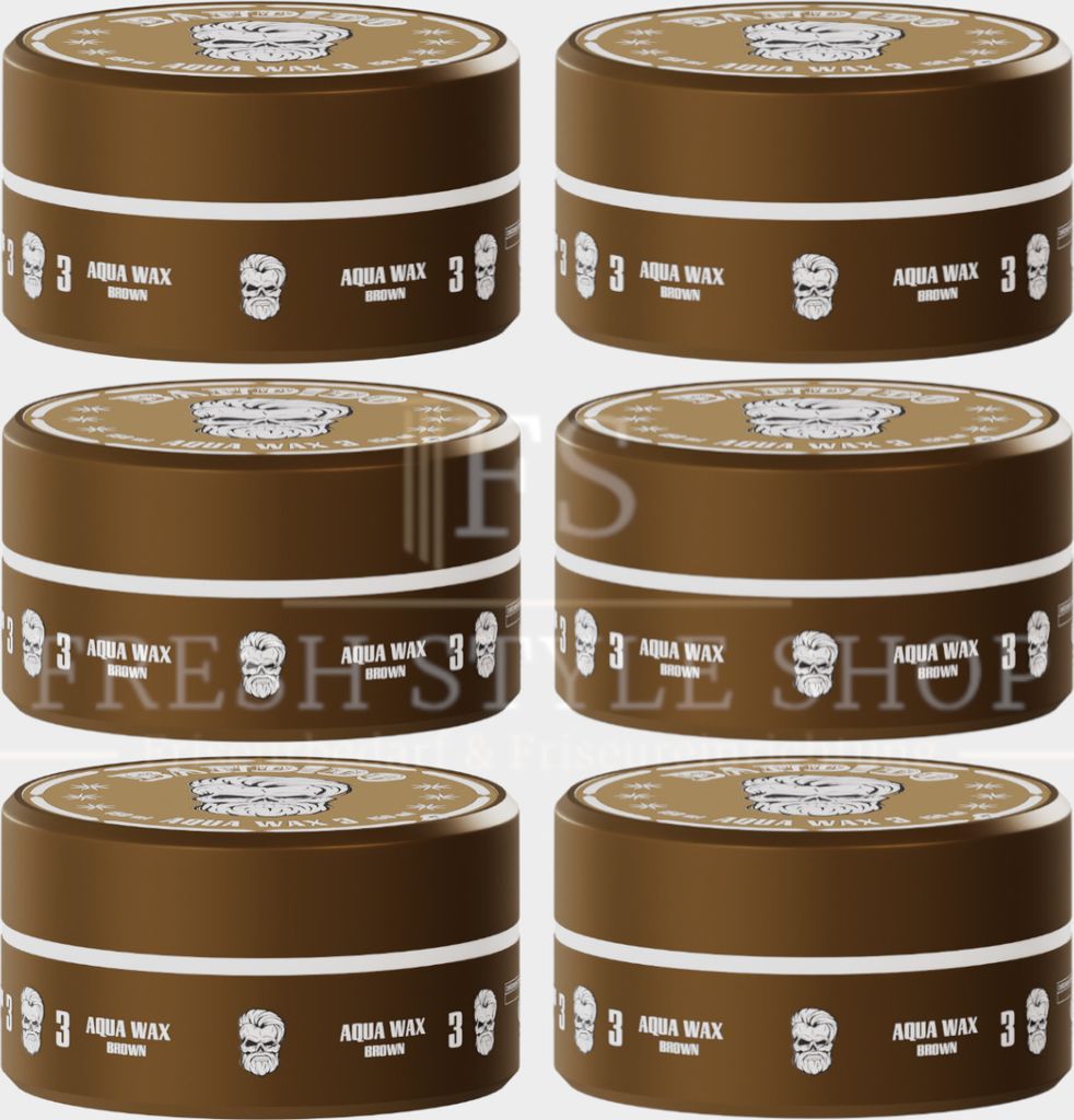 6 x Bandido Haar Wax Hair Wax Haarwachs 150ml Brown Leichter Halt