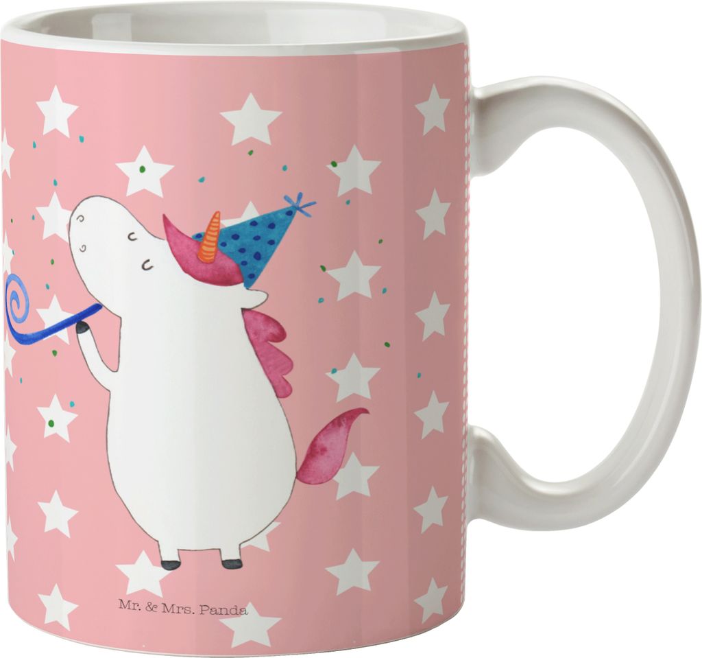 Mr. & Mrs. Panda Pott Einhorn Party - Rot Pastell - Produktbild 