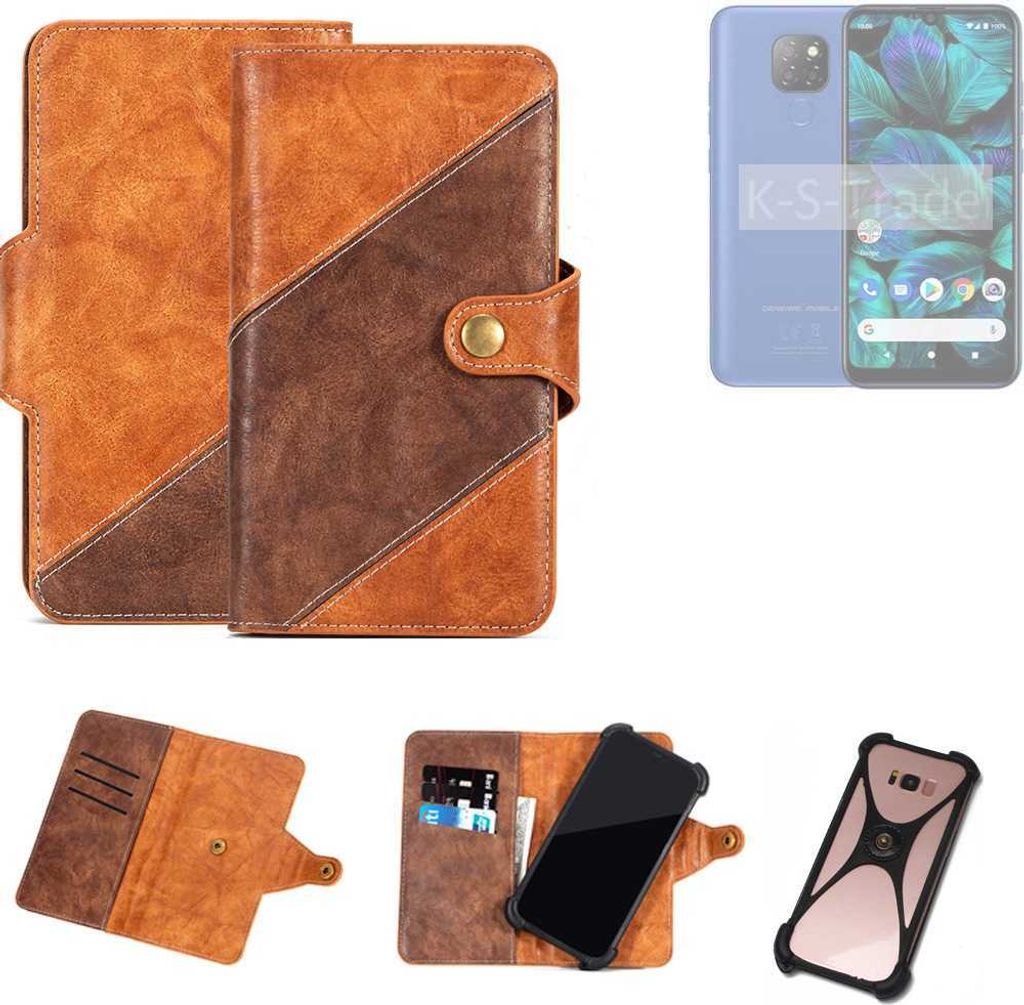 K-S-Trade Handyhülle Schutzhülle Bookstyle Case Wallet-Case kompatibel mit General Mobile GM 20 Cover Klapphülle Kantenschutz Smartphone