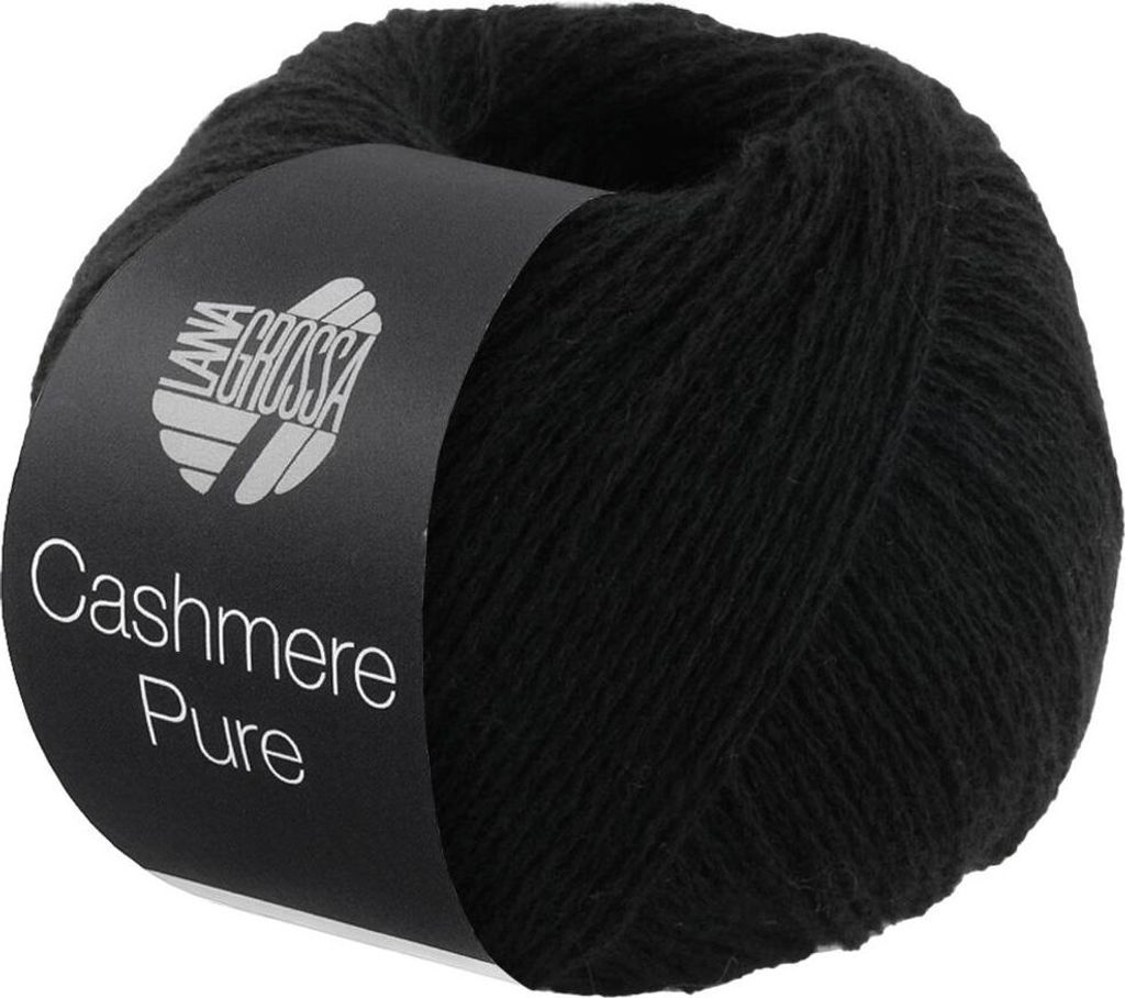 Lana Grossa - Cashmere Pure 0008 schwarz