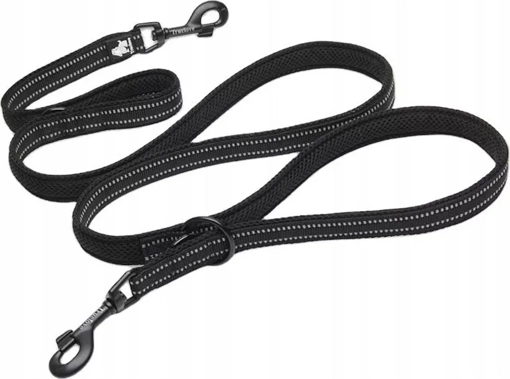 Laisse de chien réglable BLACK STRONG S contre les tractions Noir