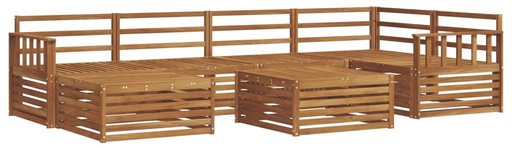 vidaXL Outdoor-Sofagarnitur 7 pcs Natur Massivholz Akazie