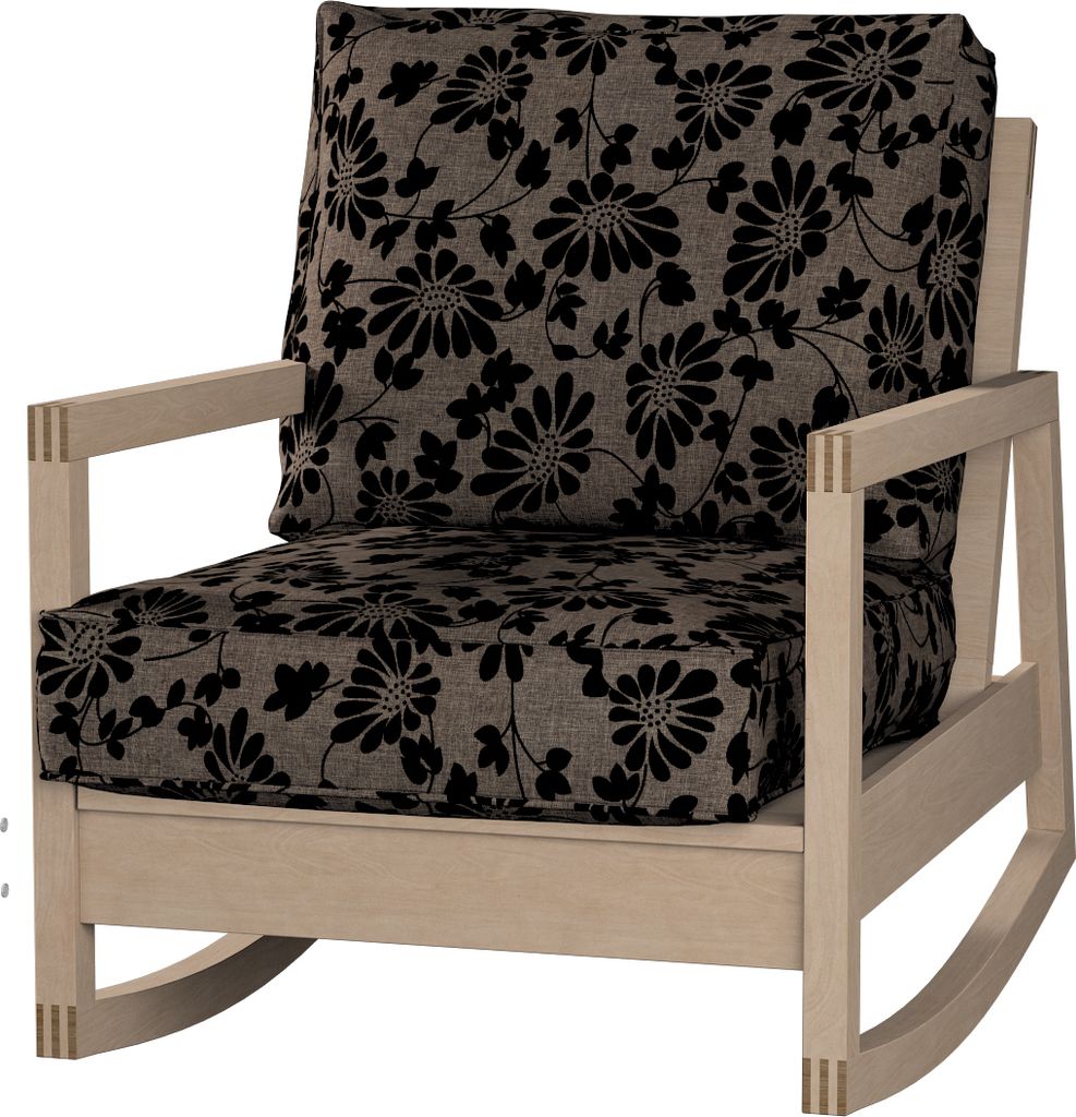 Dekoria Bezug für Lillberg Sessel, braun-schwarz, Sesselhusse, Modell Lillberg