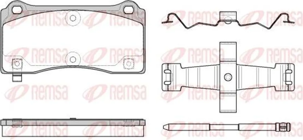 Plaquettes de frein REMSA 0983.14 pour Tesla Model 3 système à disque