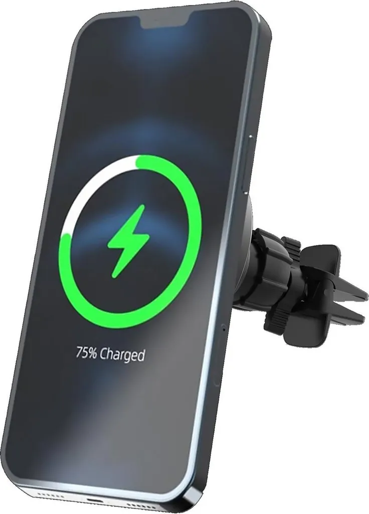 Celly GHOSTMAGCHARGE Support Voiture Magnétique Actif pour iPhone Noir - 10