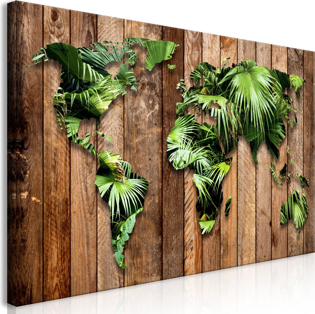 Wandbild Mega XXXL Weltkarte 250x125 cm Einteiliger XXL-Format Kunstdruck zur Selbstmontage Leinwandbilder moderne Bilder DIY Wanddekoration Wohnun...