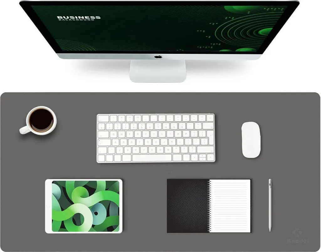 Grand Tapis de Bureau 80x40 cm en PVC Étanche pour Ordinateur Portable
