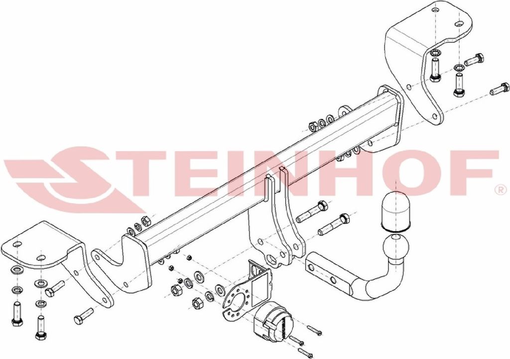 Z548072 Anhängerkupplung passend für TOYOTA Auris Hybrid 2013-2019 starr
