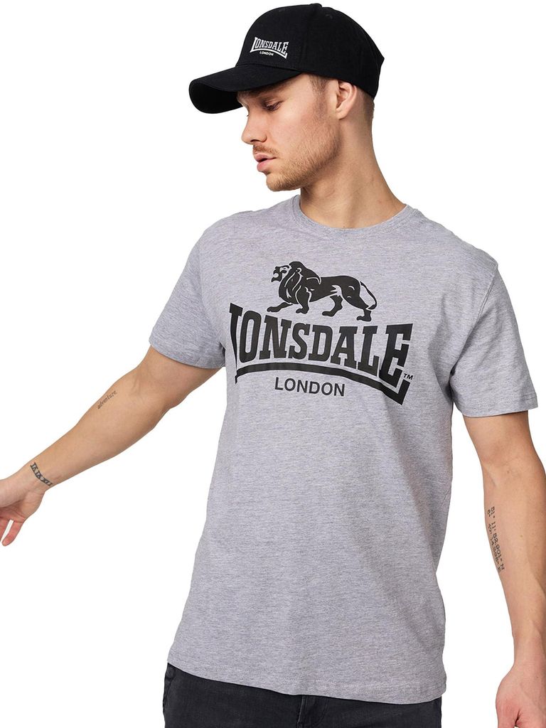 Maglietta uomo regular fit LOGO Marl Grey M Lonsdale Immagine del prodotto 
