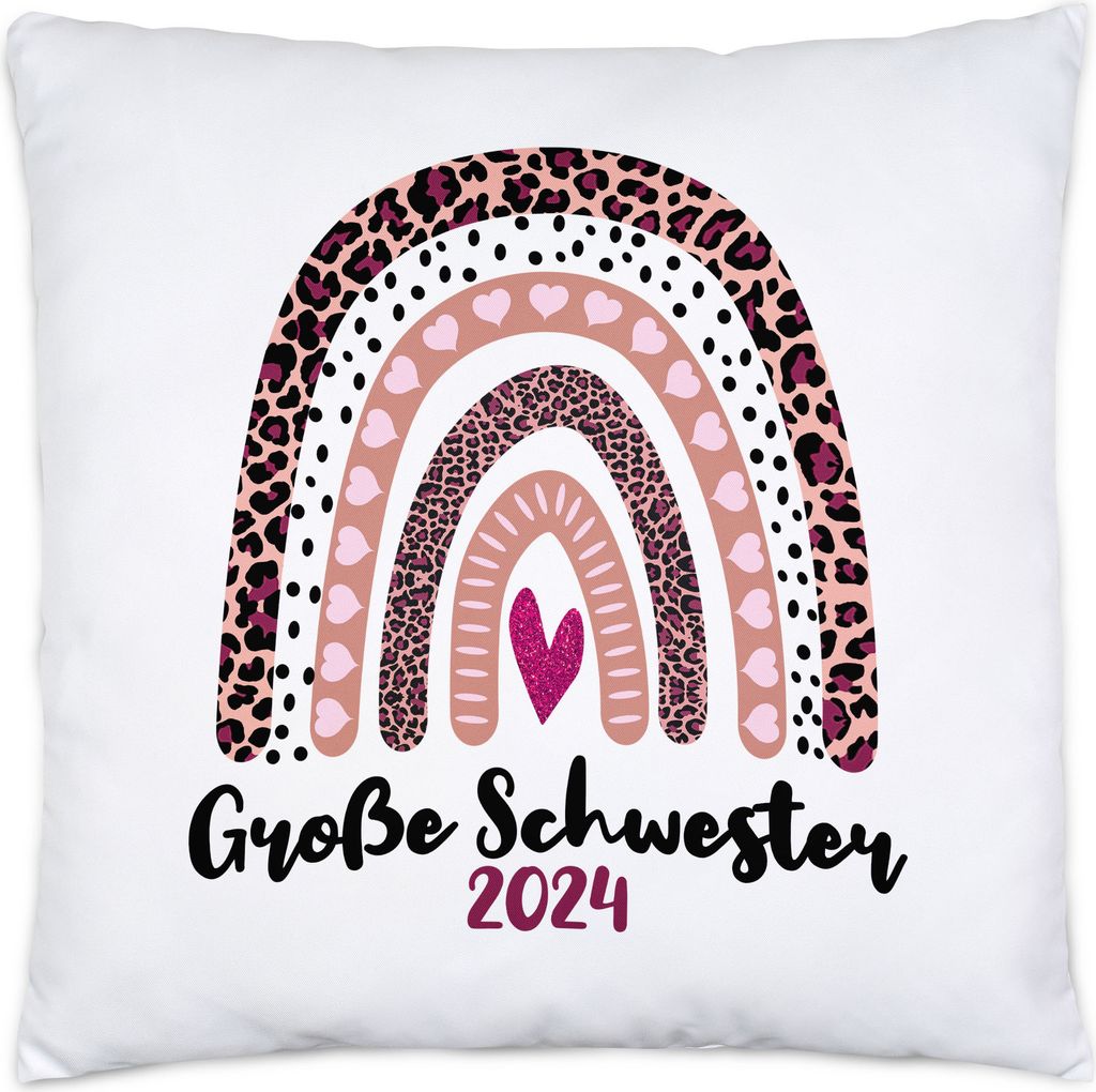 Große Schwester 2024 Kissen Sisters Beschützer Geborgenheit Liebe Familie Zusammenhalt Freude Love
