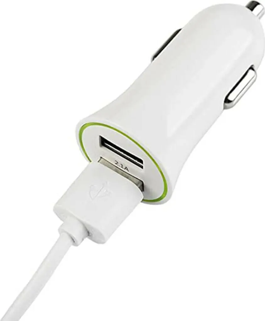 Chargeur de voiture Blanc USB-C 30W - Adaptateur Allume-cigare Rapide