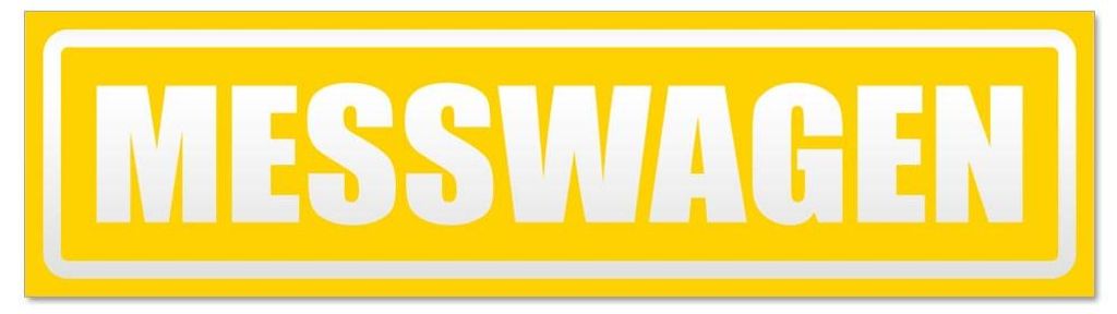 Kiwistar - Autoaufkleber - Gelb - 45 x 12 cm - Messwagen invertiert - Hinweis Aufkleber Sticker für Auto, Kfz, Fahrrad, PKW, LKW