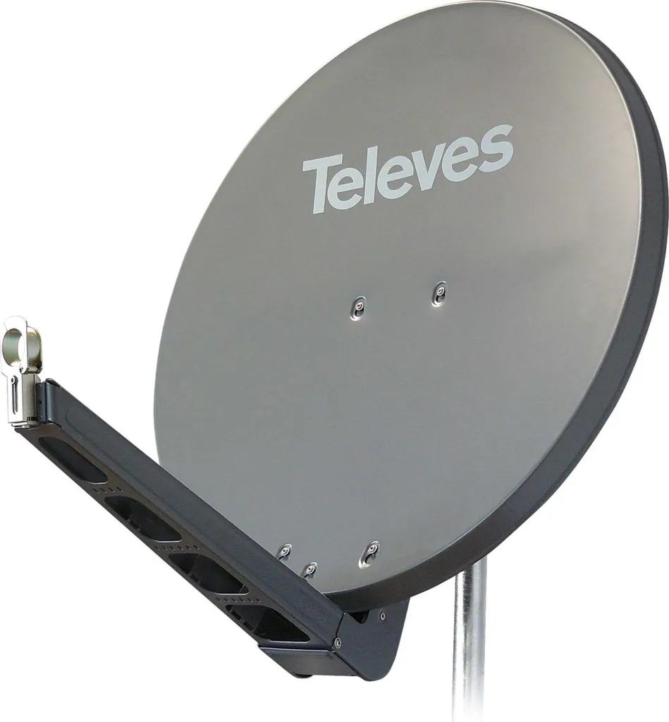 Antenne Televes S75QSD-G Parabole Graphite en Aluminium Haute Qualité