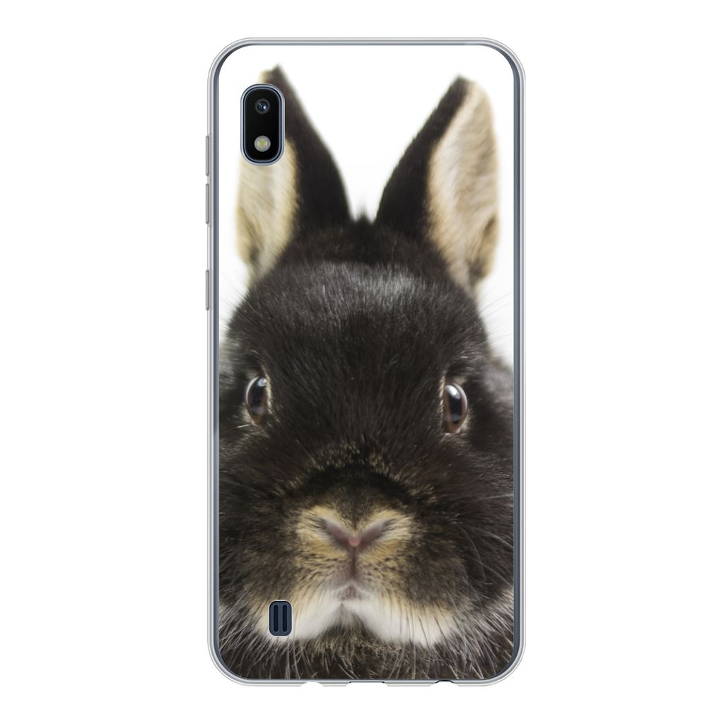 MuchoWow Handyhülle Schutzhülle Hülle für Samsung Galaxy A10 Kaninchen - Haustiere - Fell Silikon Softcase Handy Hülle - Schutzhülle