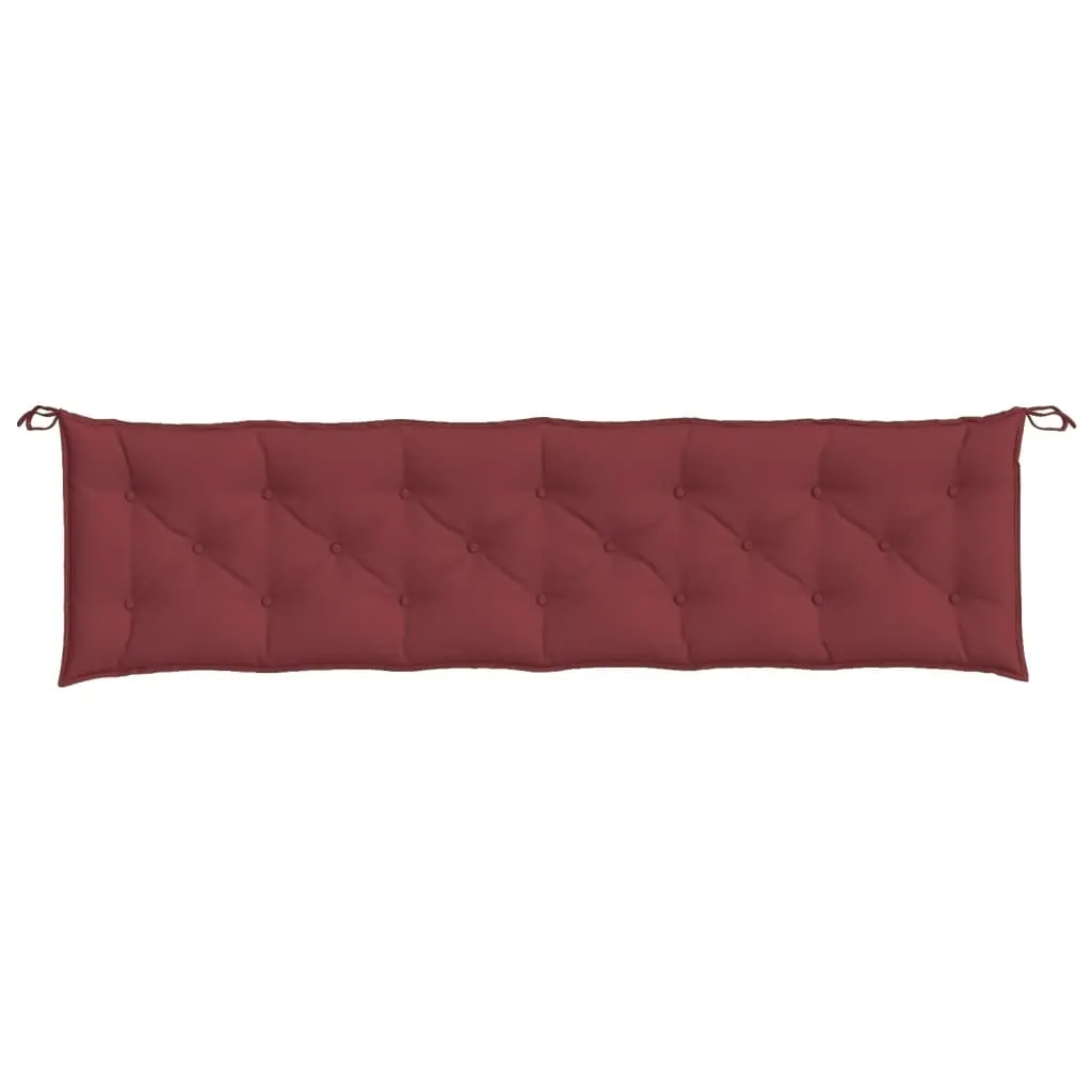 Cuscini per Panca 200cm Rosso Vino Melange | Set 2 Morbidi e Resistenti - 7