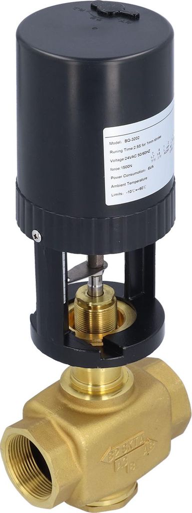 Elektrisch motorisiertes Regelventil, Messing, BSP, 2-Wege-Zubehör, 24 V Wechselstrom, für industrielle Anwendungen, DN32