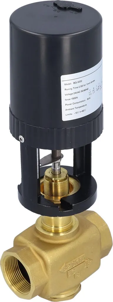 Vanne de régulation DN32 24V CA pour chauffage et climatisation en laiton