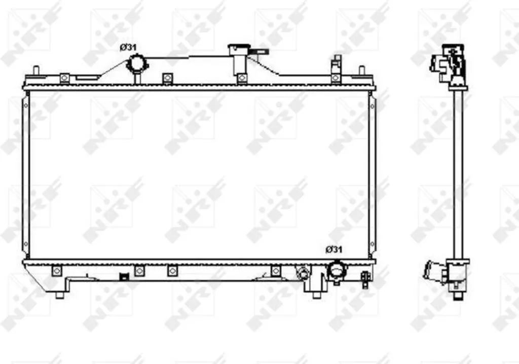 Radiateur de refroidissement moteur pour Toyota Avensis T22 NRF 53380