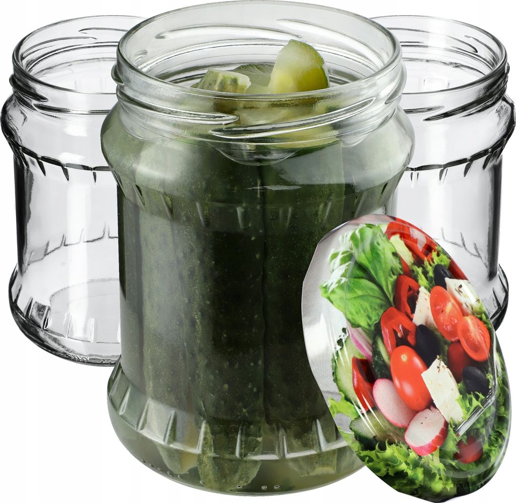 KADAX Einmachgläser 5L Mit Schraubdeckel - 4 Stück Schwarz Für Gurken & Sauerkraut