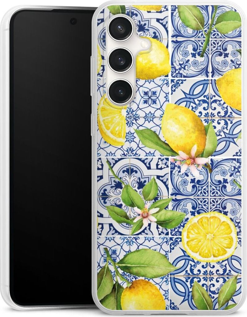DeinDesign Slim Hülle für Samsung Galaxy S23 FE Silikon Case Ultra Dünn Handyhülle Griechenland Muster Zitrone