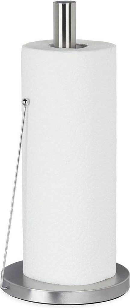 Stahl Küchenpapierrolhalter - Aufnahmeschachtel für die Küche - 33 x 15 cm - Silber
