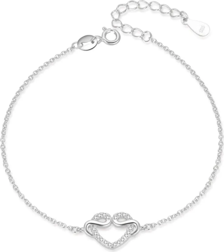 Bracelet cœur en argent B0000496 - Cadeau idéal anniversaire et fête