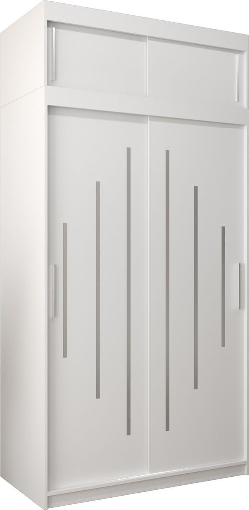 Kleiderschrank, Schiebetürenschrank Schlafzimmer, Schrank YORK 120 mit Aufsatz, Höhe 240 cm