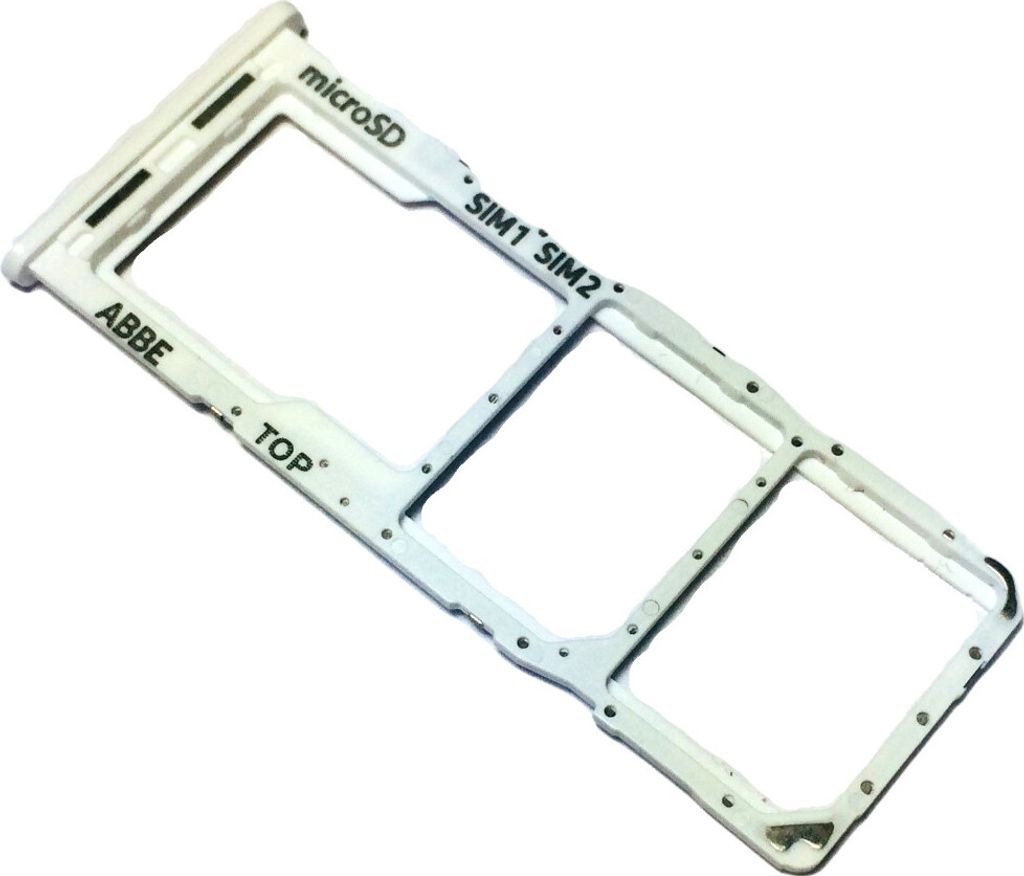Samsung Galaxy A22 4G, Dual Simkartenhalter und micro-SD Speicherkartenfach, Original Ersatzteil, Weiß, GH98-46654B