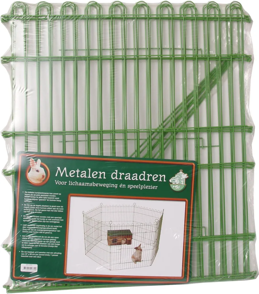 Cage métallique Gebr. de Boon en six parties avec film plastique vert